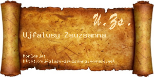 Ujfalusy Zsuzsanna névjegykártya